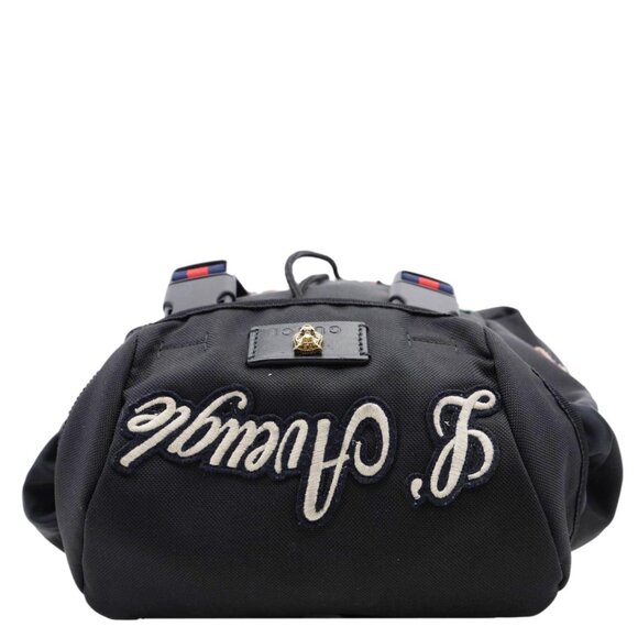 Gucci  L'Aveugle Par Amour Embroidered Techno Web Canvas Backpack Black - Picture 4 of 12